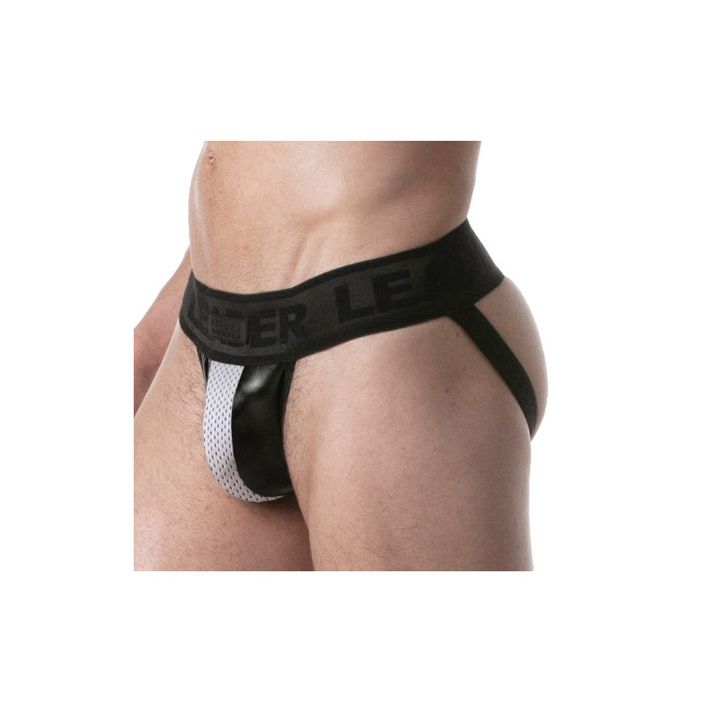 LEADER Jockstrap Brut Noir-Blanc